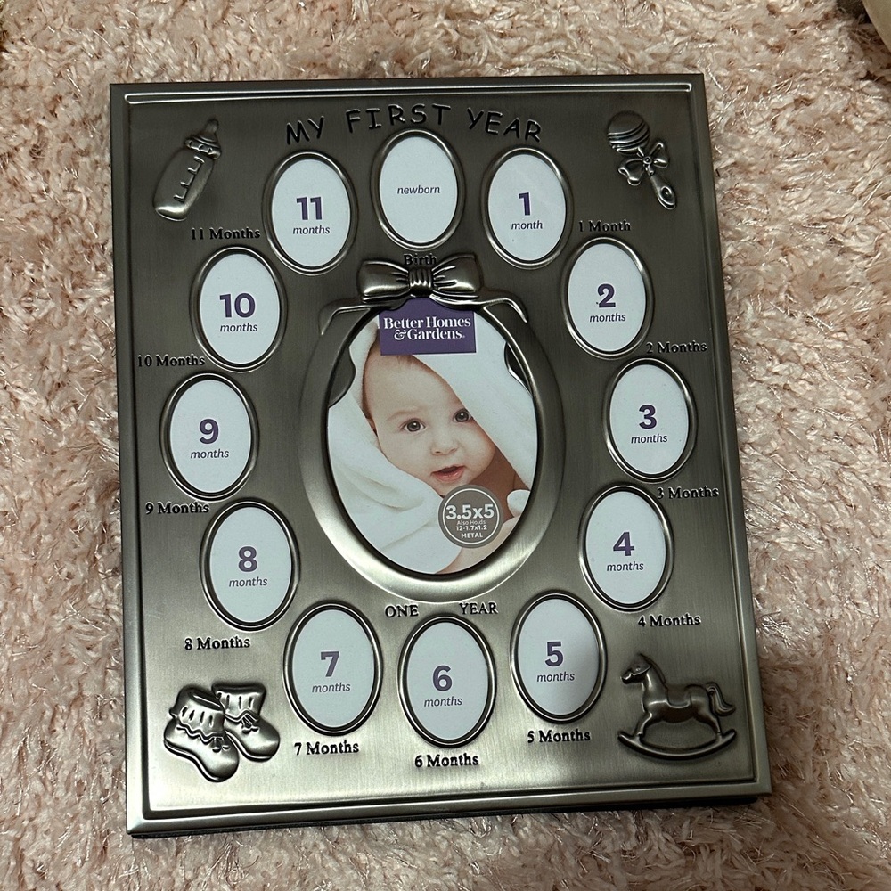 Better Homes And Gardens Silver Baby's First Year Picture Frame
